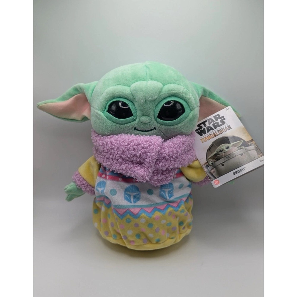 Baby Yoda Grogu Easter Sweater Plush Mandalorian Bean Bag 8" Star Wars NWT 2022
